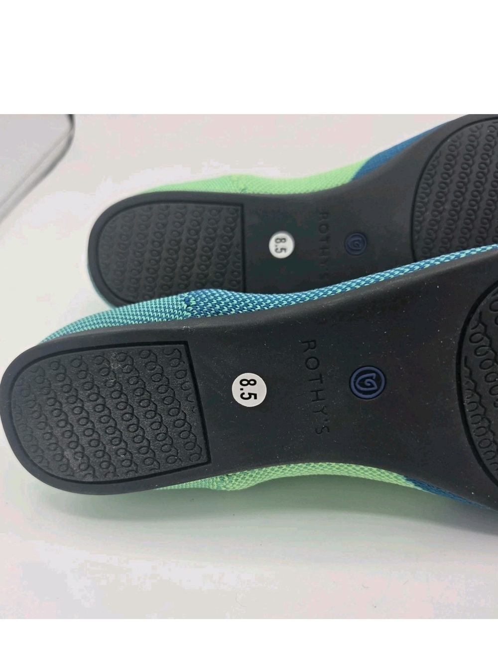 Rothy’s The Point Calypso Blue Jade Knit Flats Size 8.5 Retired Limited Edition - Picture 10 of 14